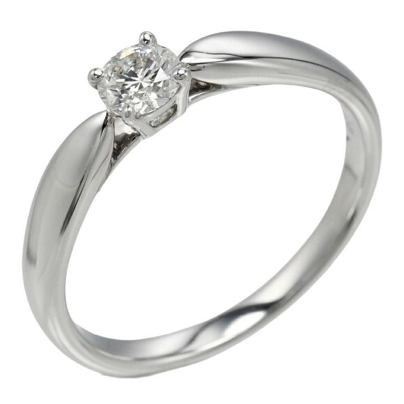 TIFFANY & CO. Platinum Diamond Ring - Picture 1 of 10